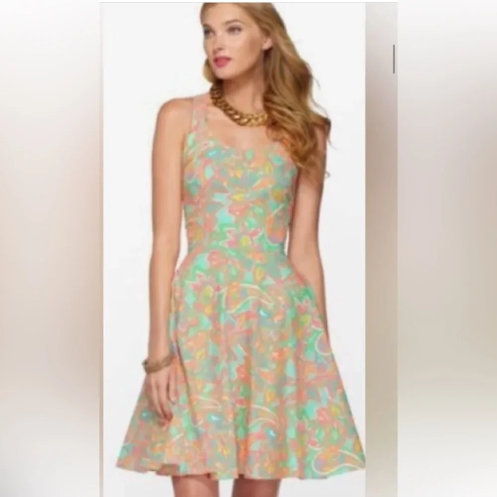 NWOT! Lilly Pulitzer Zo Dress-Sand Bar Blu Make a Splash Print. - Picture 1 of 15
